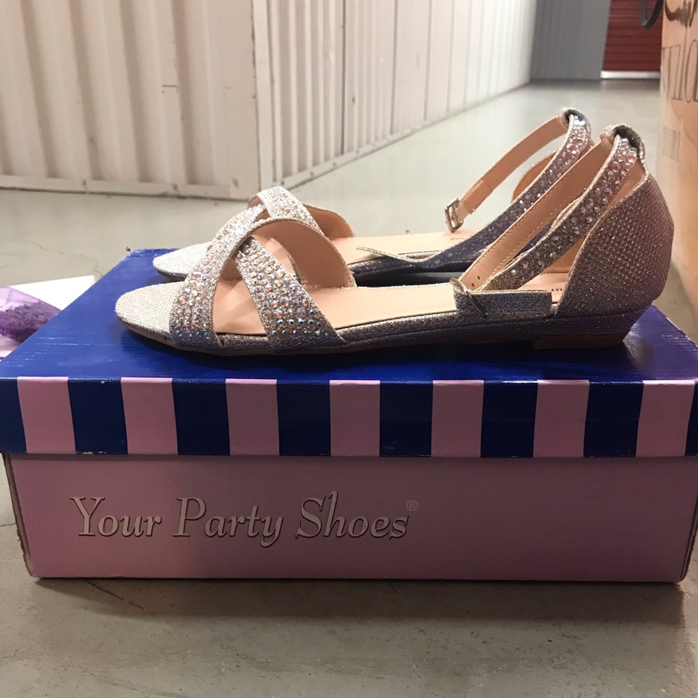 Silver AB Rhinestone Flats! - Picture 10 of 13